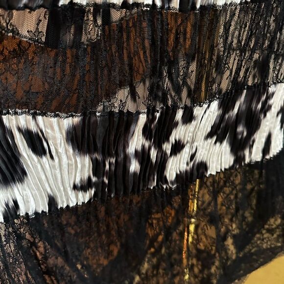 NWT Jason Wu Collection Blur Floral-Print Lace-Inset Plisse Midi Dress-D13 - Picture 10 of 12